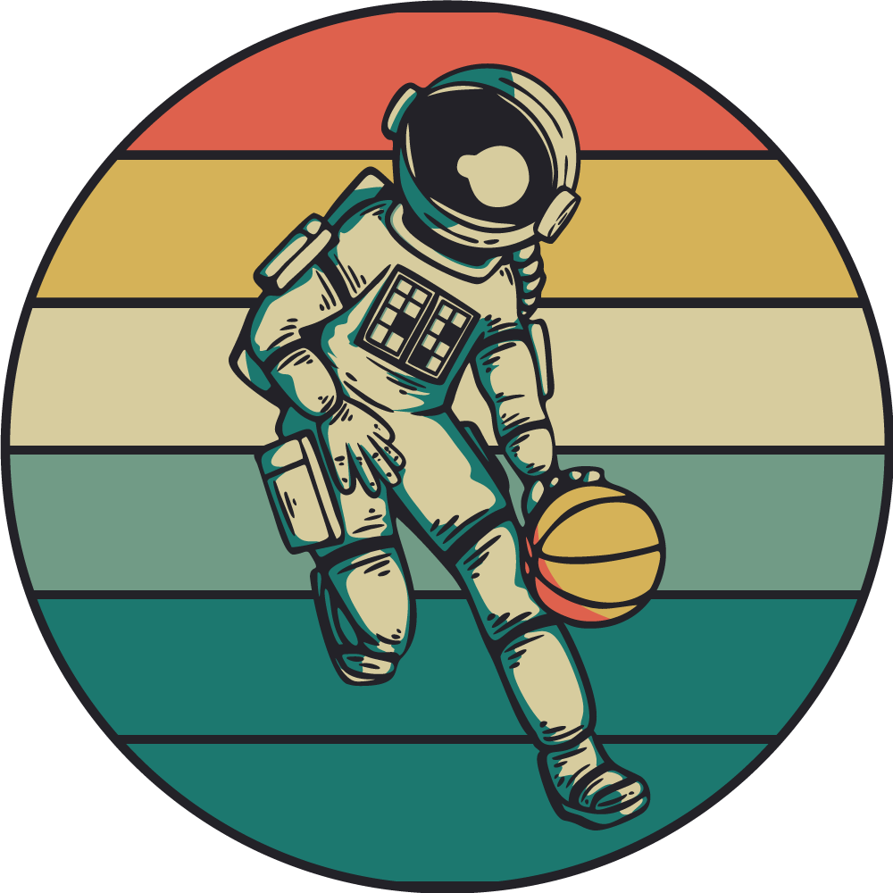 乙烯基地毯游戏宇航员篮球玩法 - TenStickers