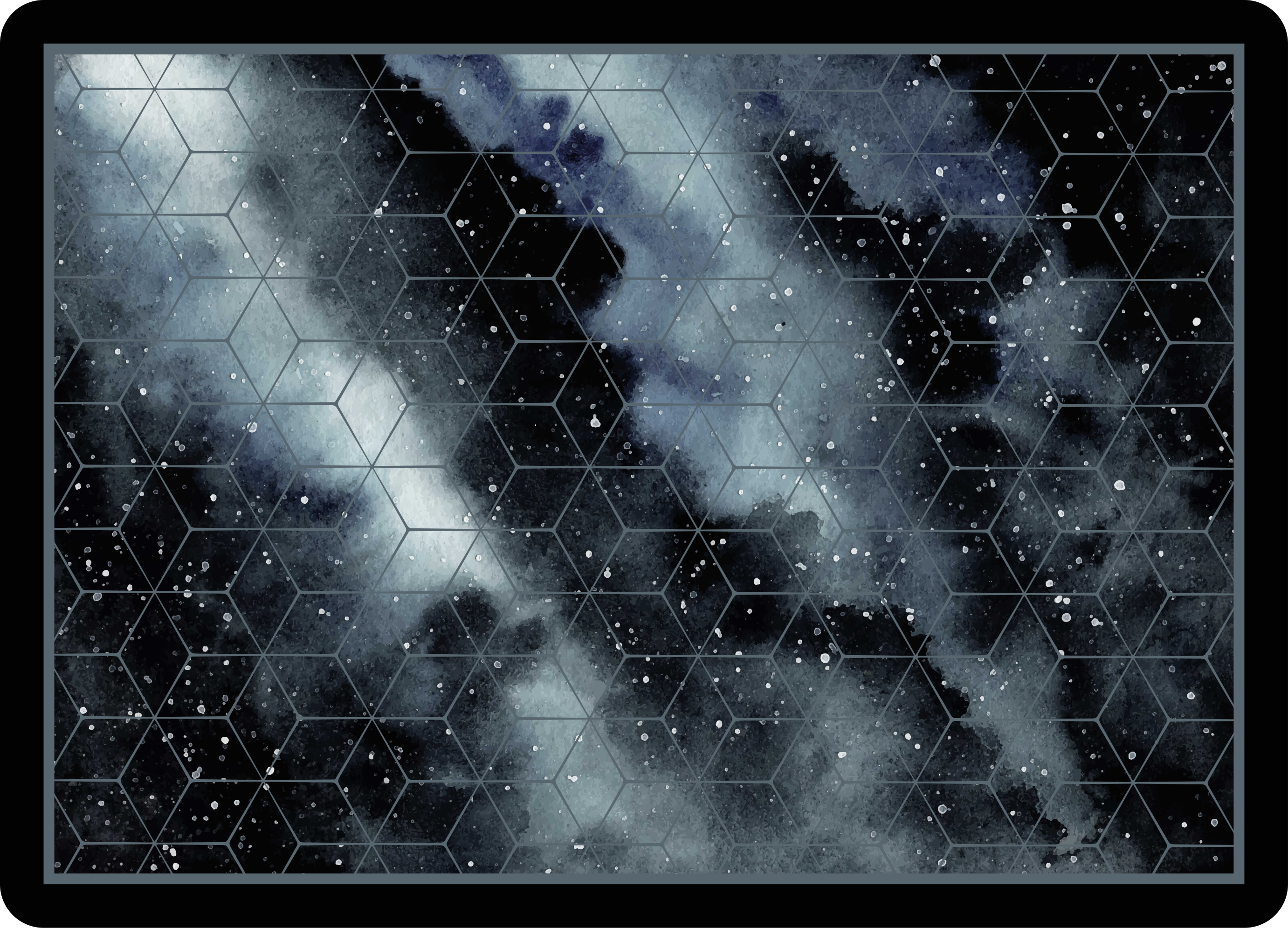 乙烯基地毯呈六角星系图案 - TenStickers