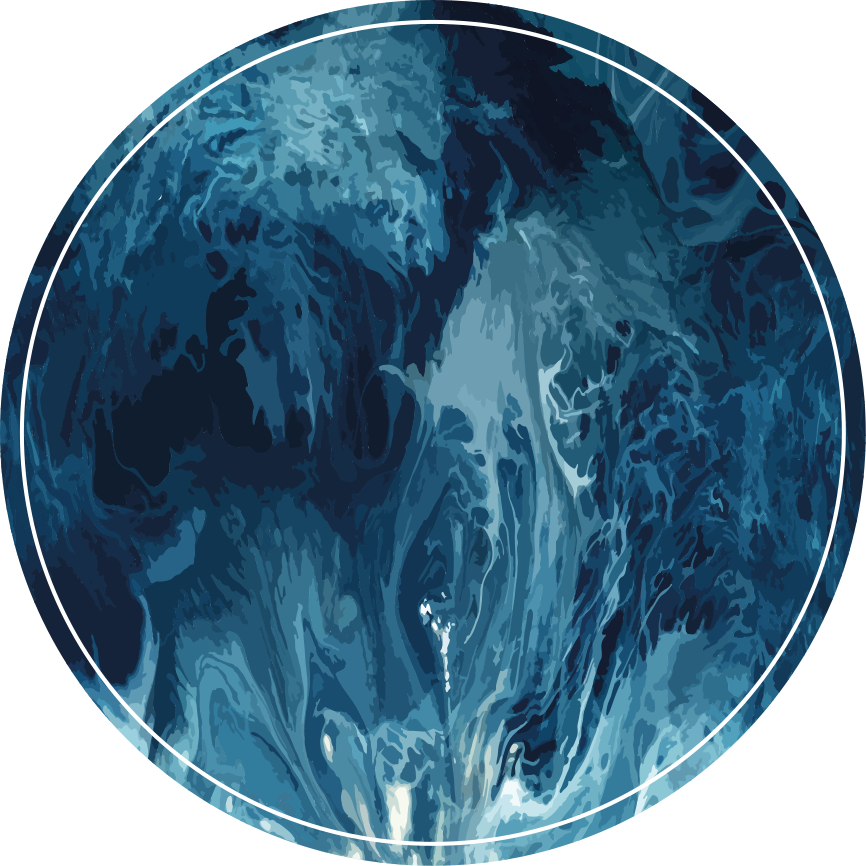 乙烯基地毯特性为海洋蓝漩涡 - TenStickers