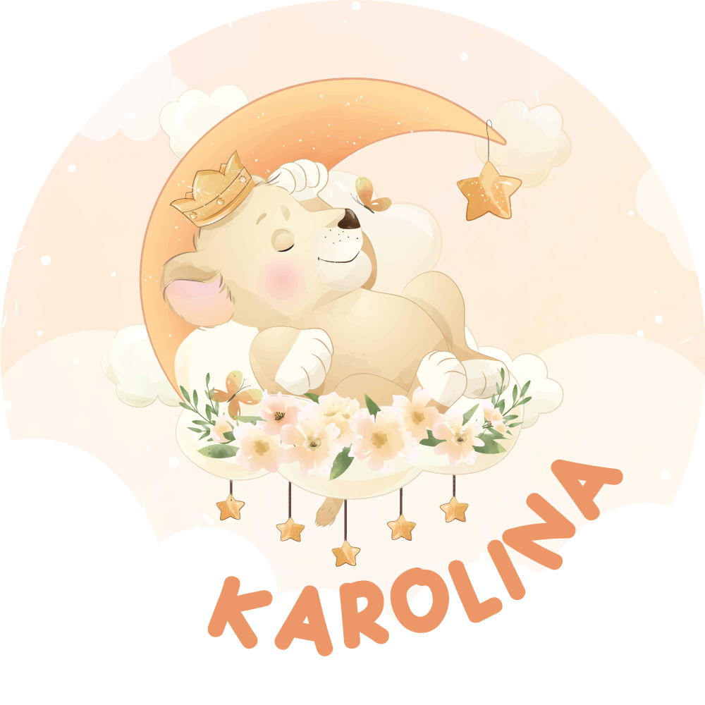 乙烯基地毯名称安静的狮子 - TenStickers