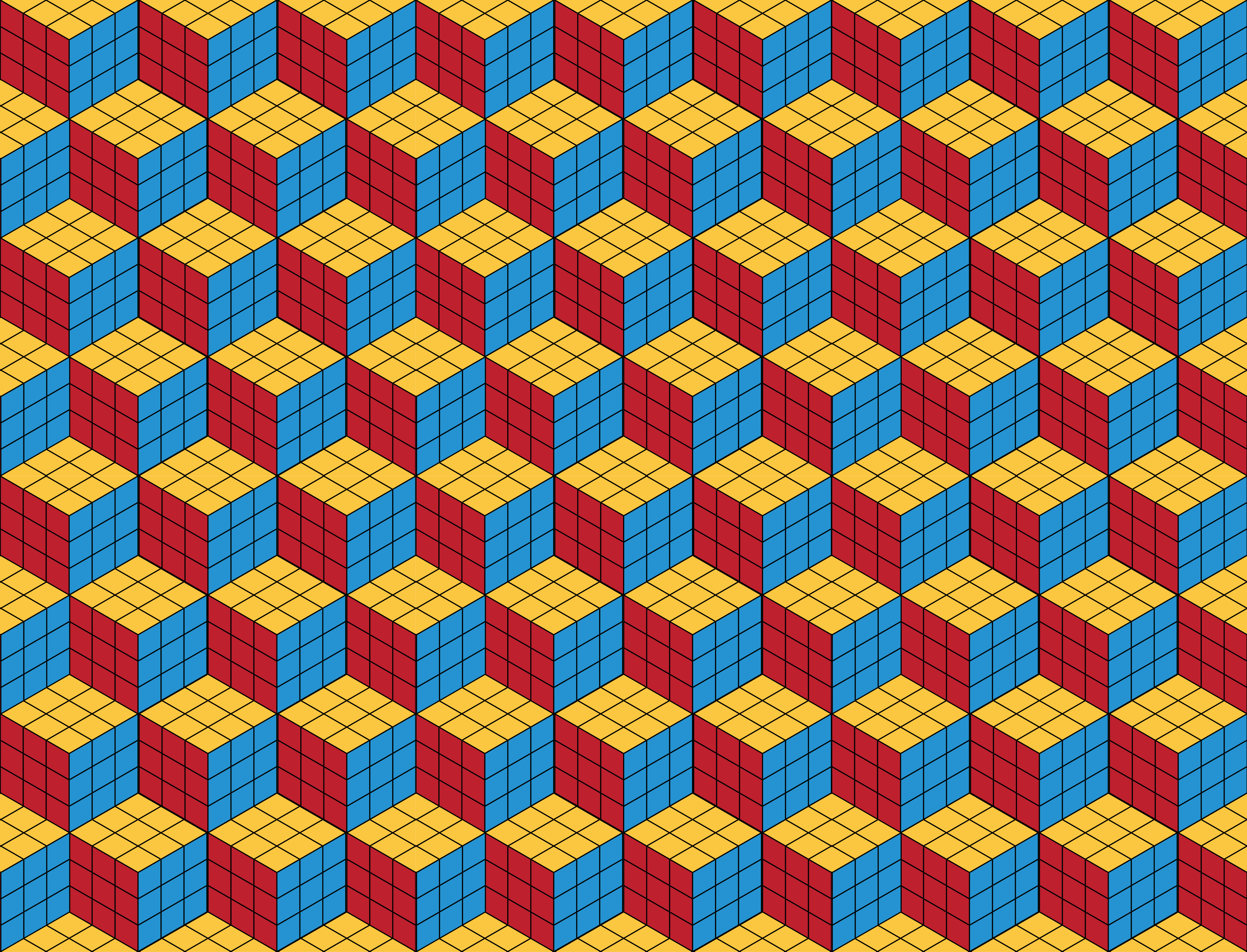 乙烯基地毯游戏 立方体拼图图案 - TenStickers