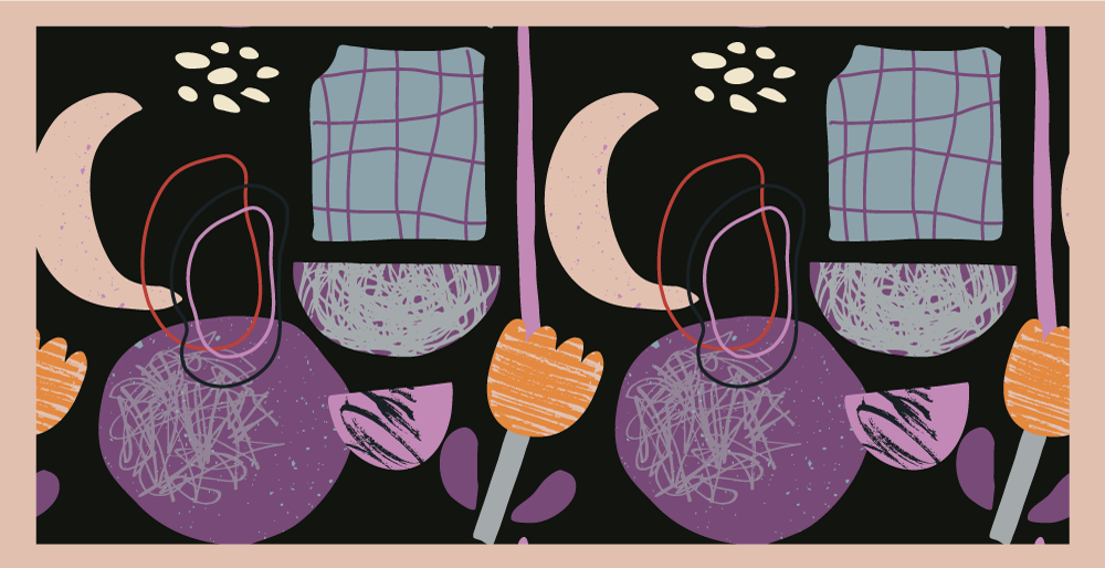 乙烯基地毯夜间几何元素 - TenStickers