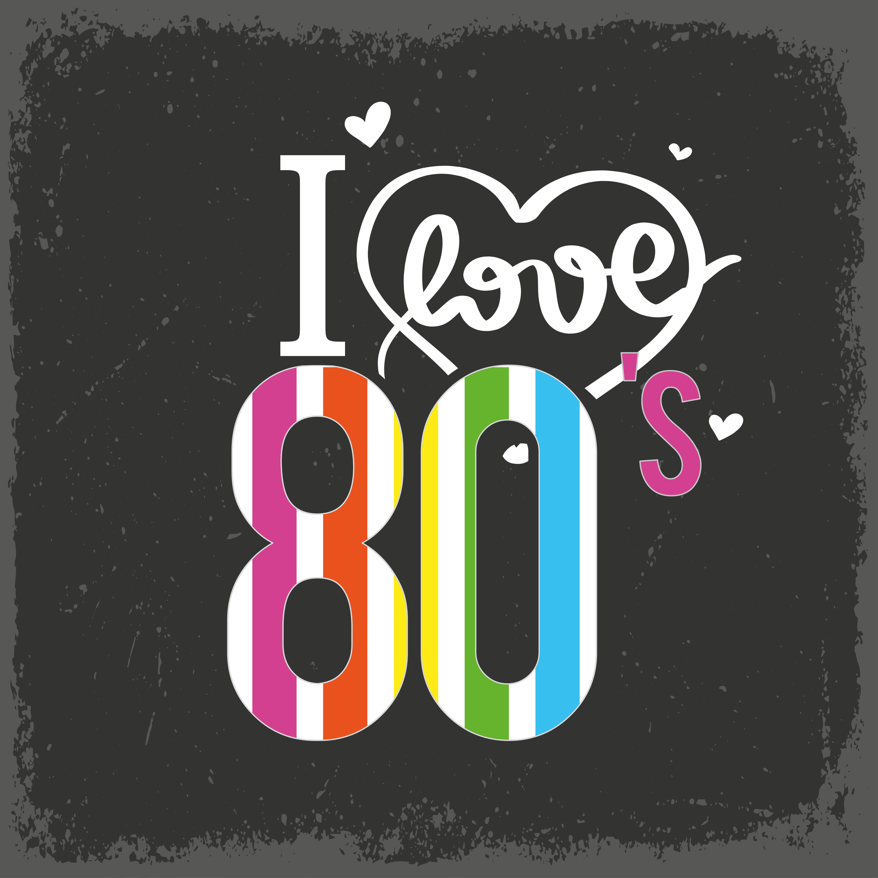 乙烯基地毯镶嵌复古80年代爱 - TenStickers
