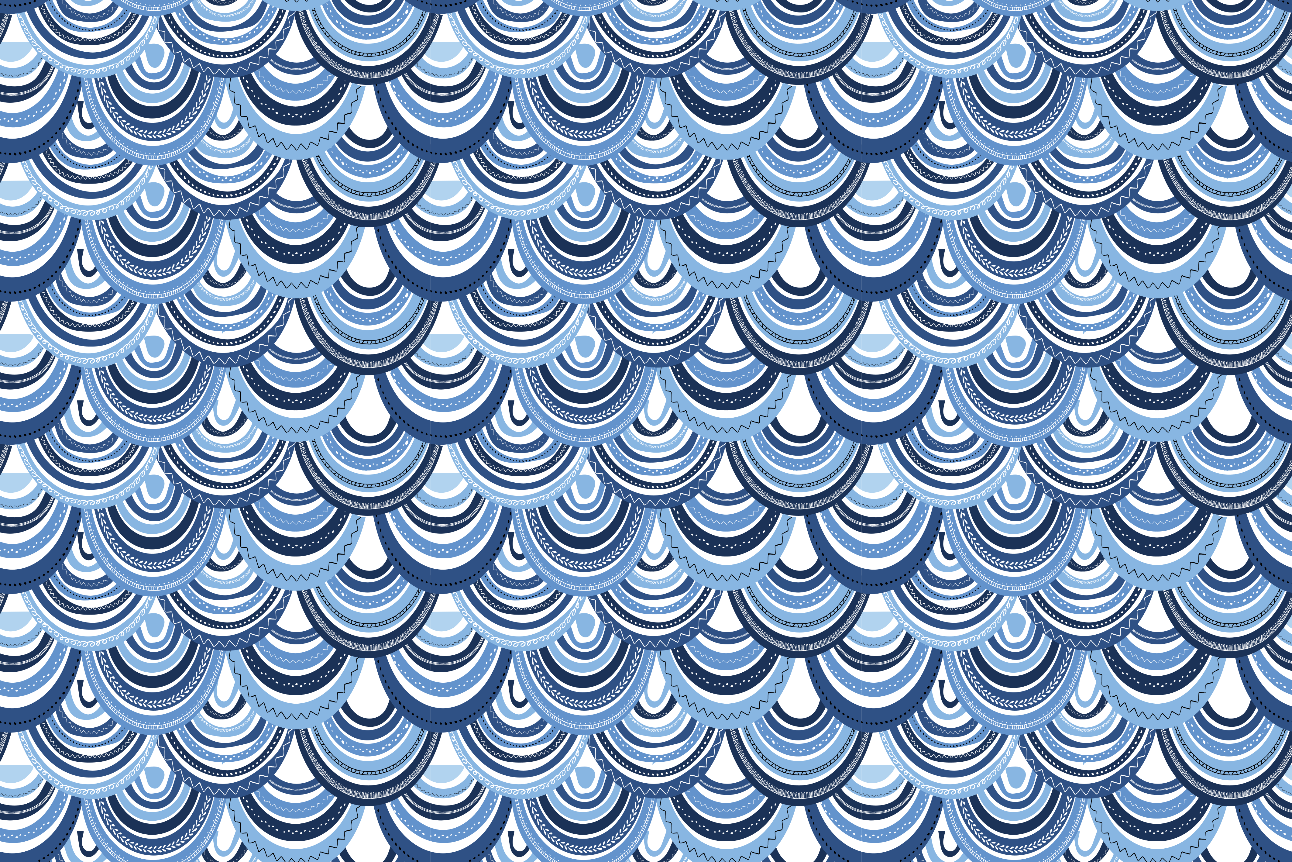 乙烯基地毯几何波浪图案 - TenStickers