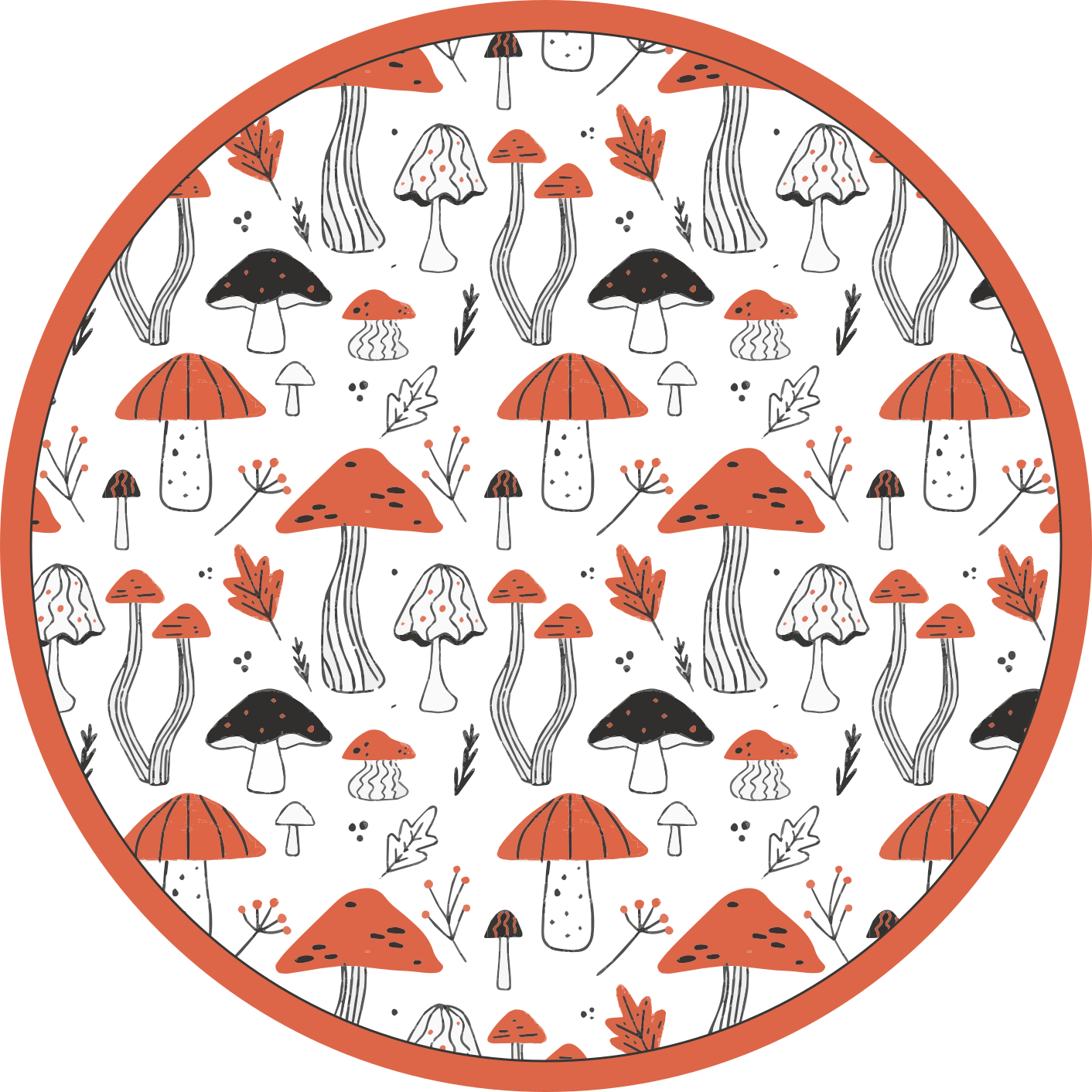乙烯基地毯特性梦幻蘑菇王国 - TenStickers