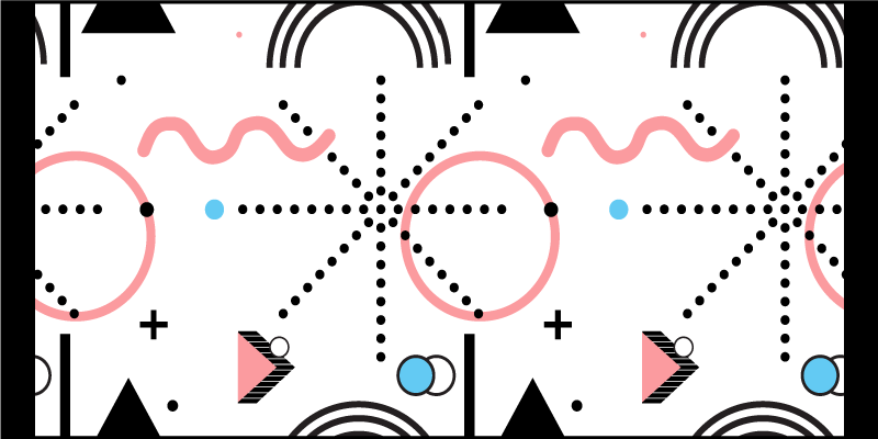 乙烯基地毯白色几何图案 - TenStickers