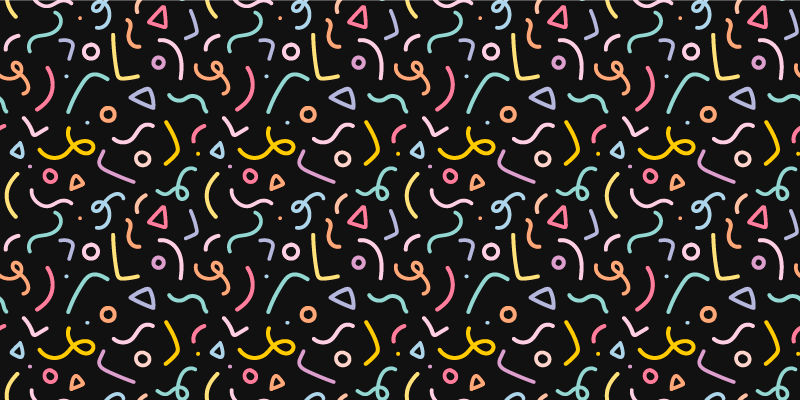 乙烯基地毯几何色彩缤纷的抽象漩涡 - TenStickers