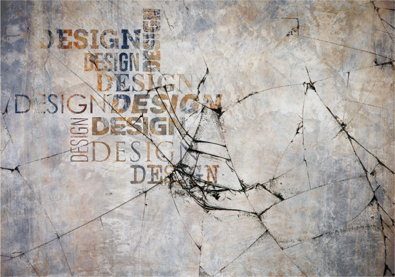 乙烯基地毯  石头效果 破裂的石头排版 - TenStickers