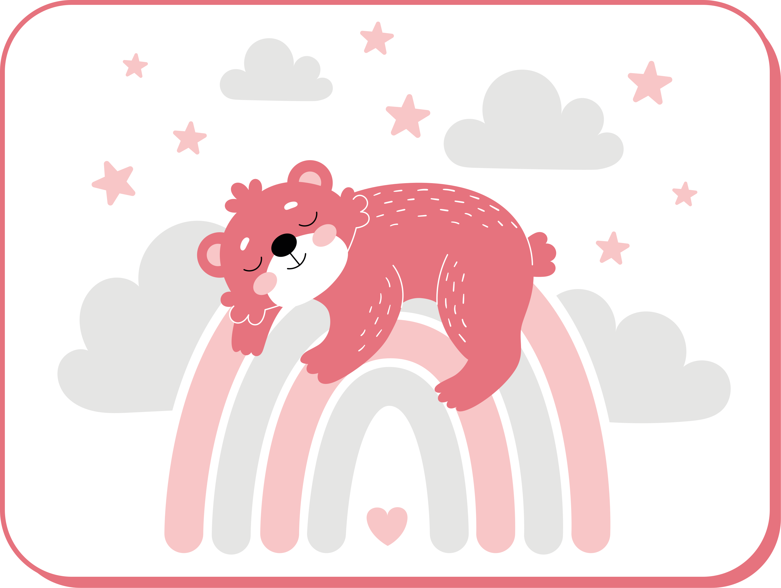 乙烯基地毯托儿所 瞌睡熊彩虹 - TenStickers