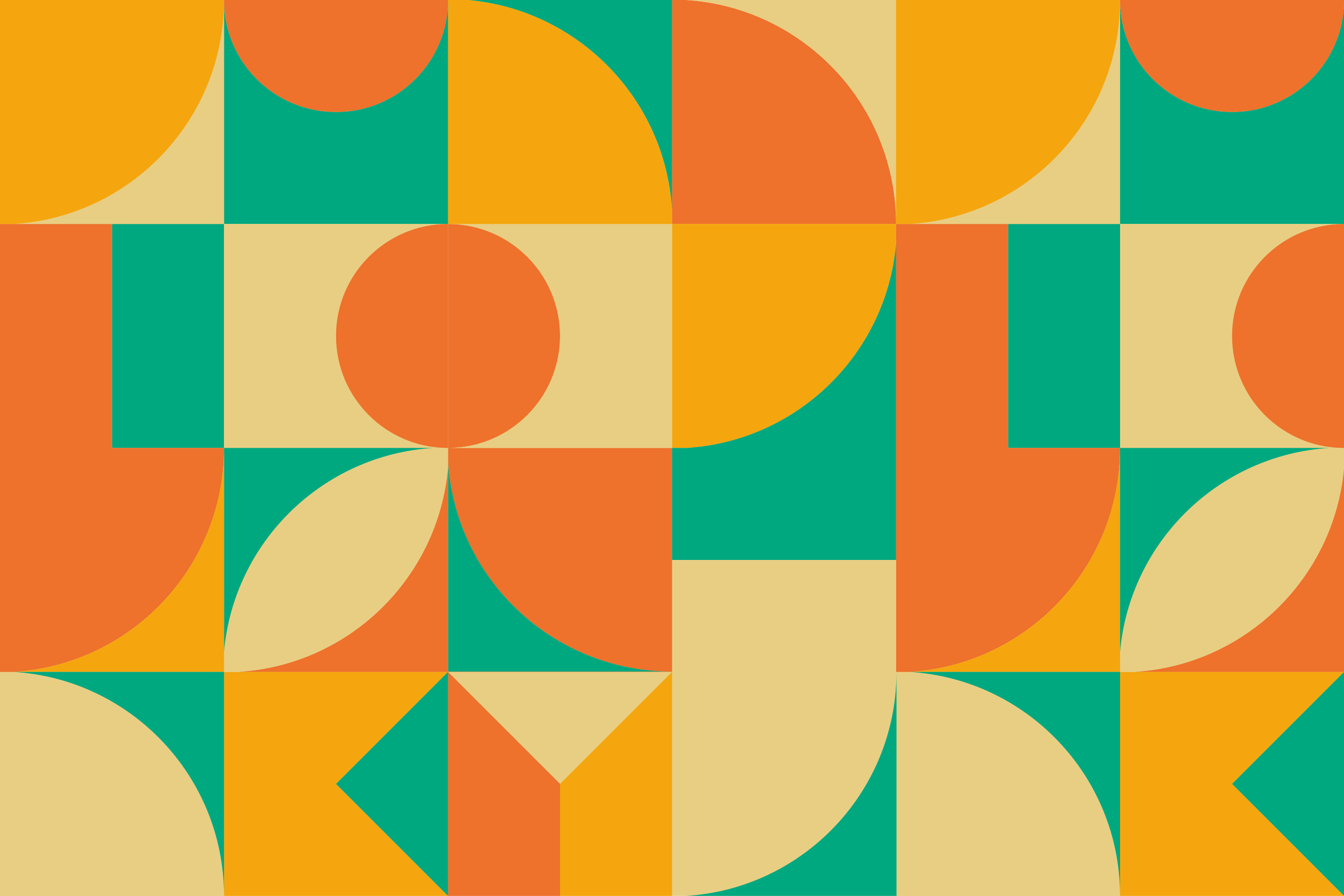 乙烯基地毯几何 多彩的几何图案 - TenStickers