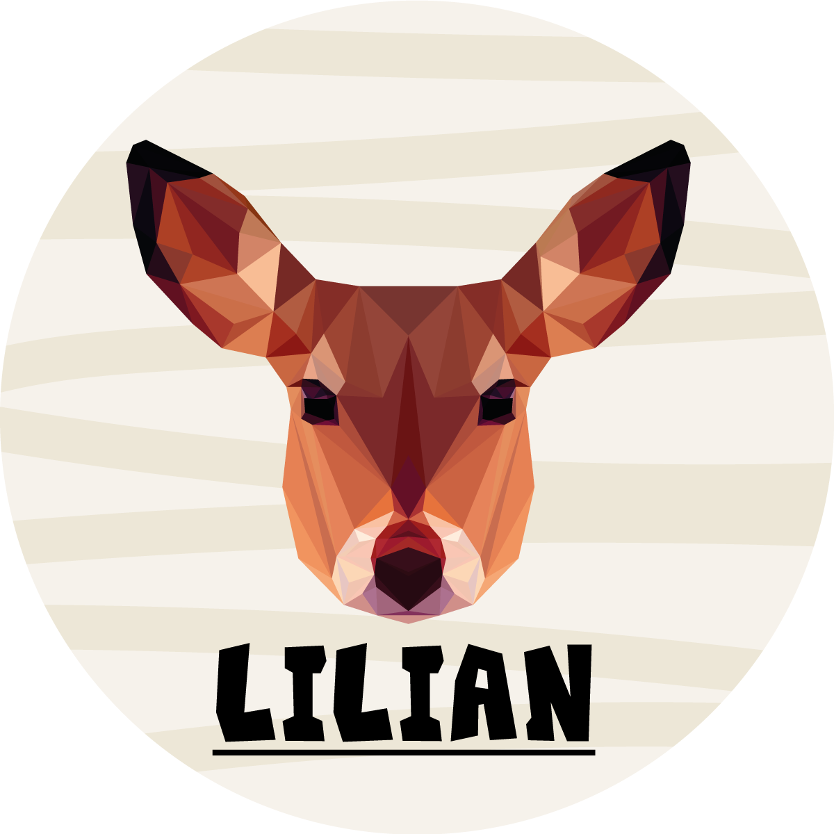 乙烯基地毯名称 可定制的鹿 - TenStickers