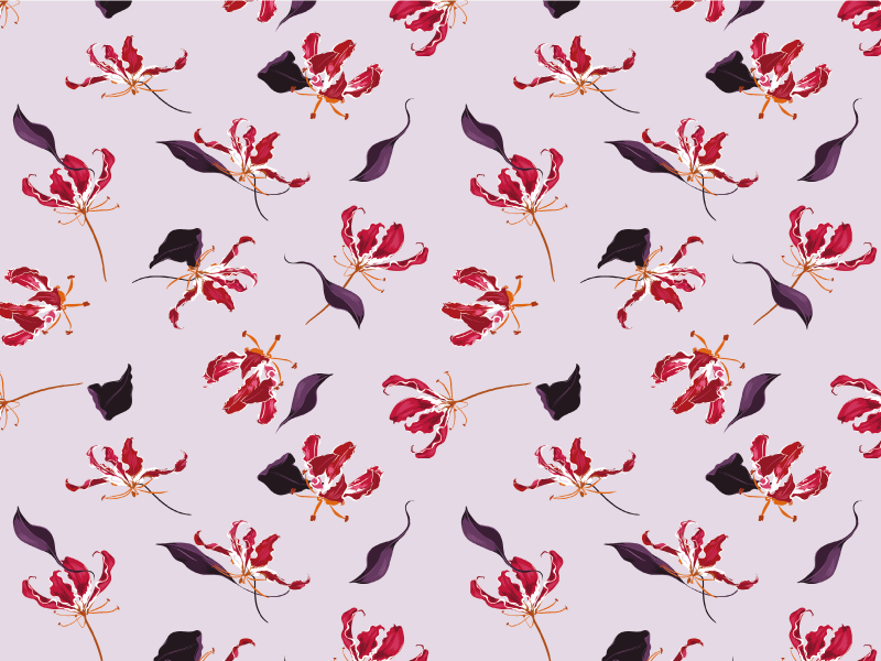 乙烯基花草地毯 花卉图案优雅 - TenStickers