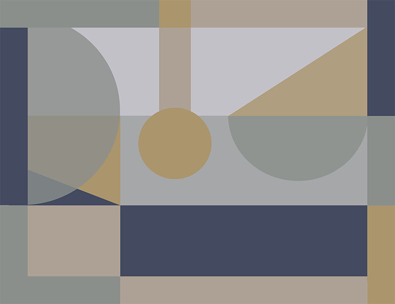 乙烯基地毯几何 抽象几何形状 - TenStickers