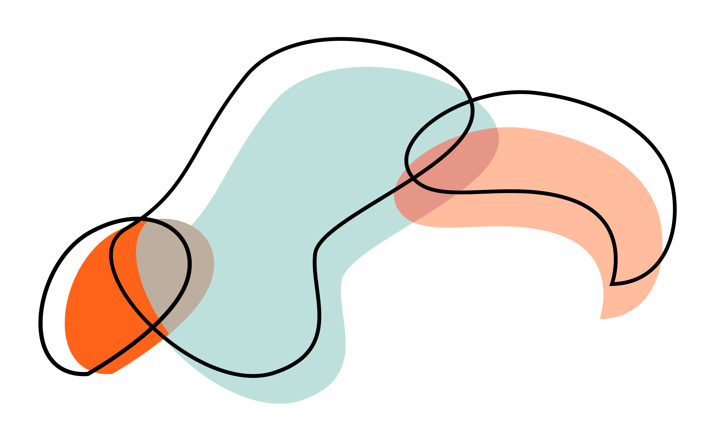 极简主义 抽象几何形状叠加 - TenStickers