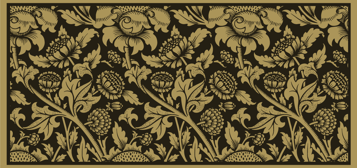 复古法国花卉图案地毯 - TenStickers