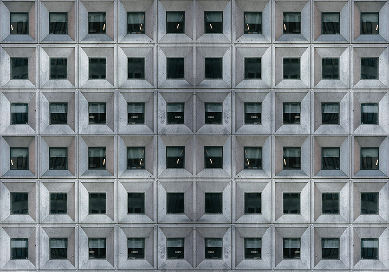 野兽派建筑灰色地毯 - TenStickers