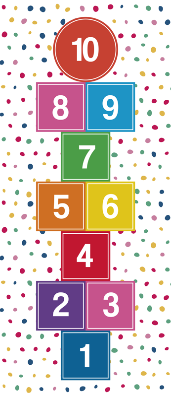 乙烯基地毯游戏 彩色跳房子 - TenStickers