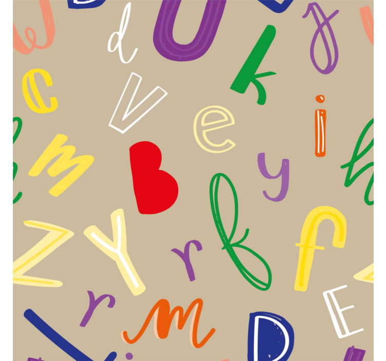 墙纸刻字 彩色字母 - TenStickers
