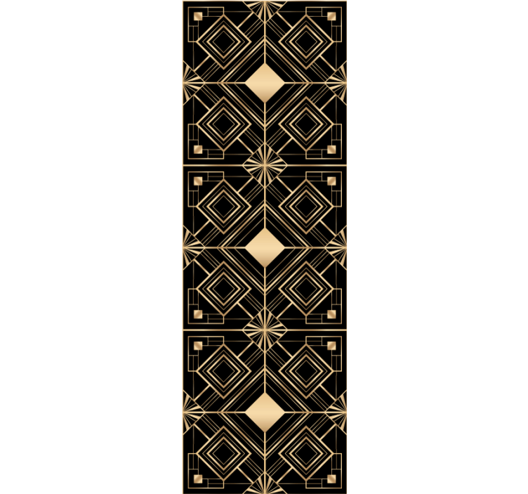 墙纸餐厅呈现几何金色图案 - TenStickers