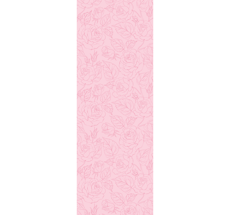 墙纸花卉配玫瑰粉色背景 - TenStickers