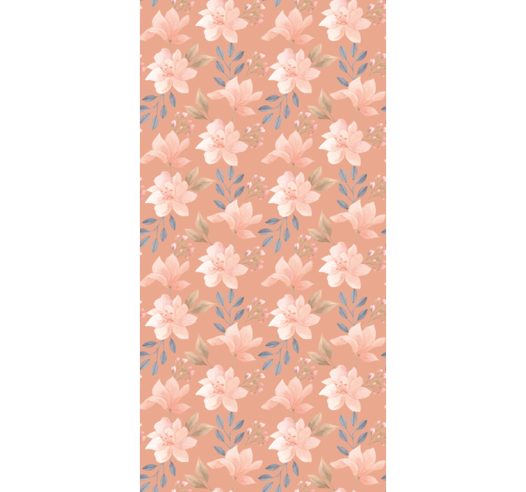 墙纸花卉绽放瀑布 - TenStickers
