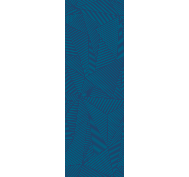 墙纸三角形蓝色几何棱角 - TenStickers