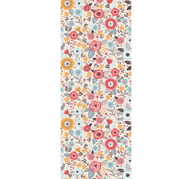 墙纸花卉色彩斑斓的花卉设计 - TenStickers