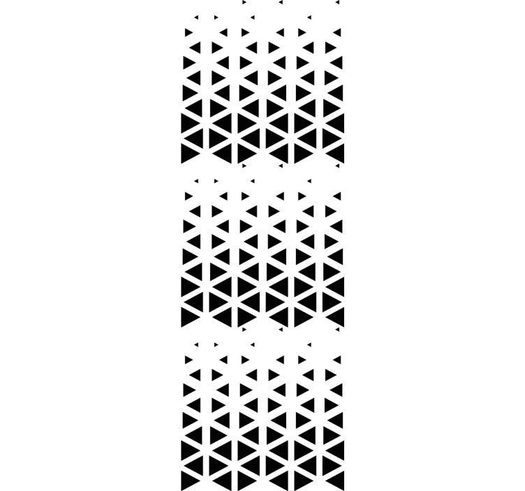 几何墙纸黑色三角排列 - TenStickers