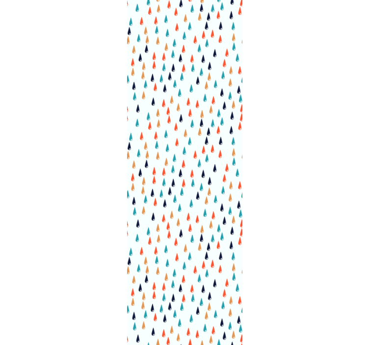 孩子房间墙纸色彩斑斓的雨滴 - TenStickers