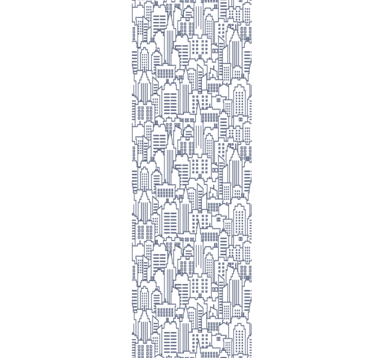 城市墙纸展现城市天际线剪影 - TenStickers