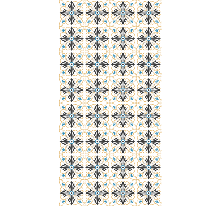 卧室壁纸复古植物图案瓷砖 - TenStickers