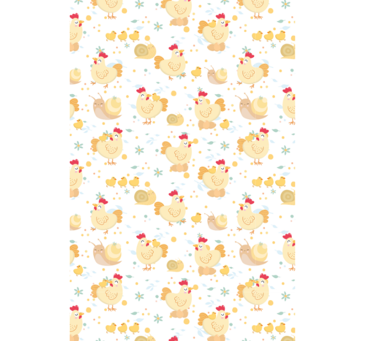 动物墙纸可爱小鸡小蜗牛卡通农场 - TenStickers