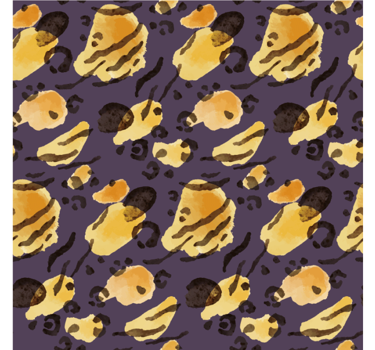 动物墙纸水彩虎斑纹 - TenStickers