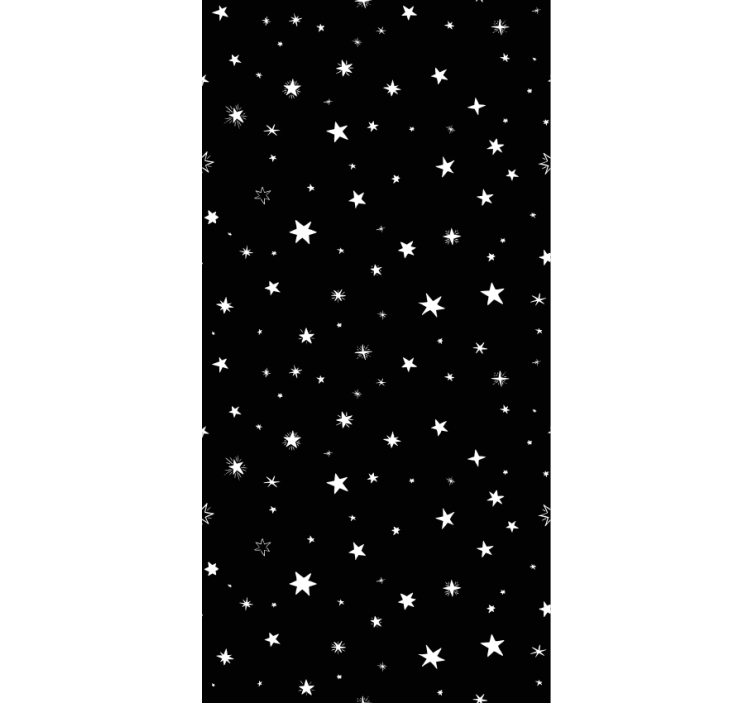办公室墙纸适用于黑白星星图案 - TenStickers