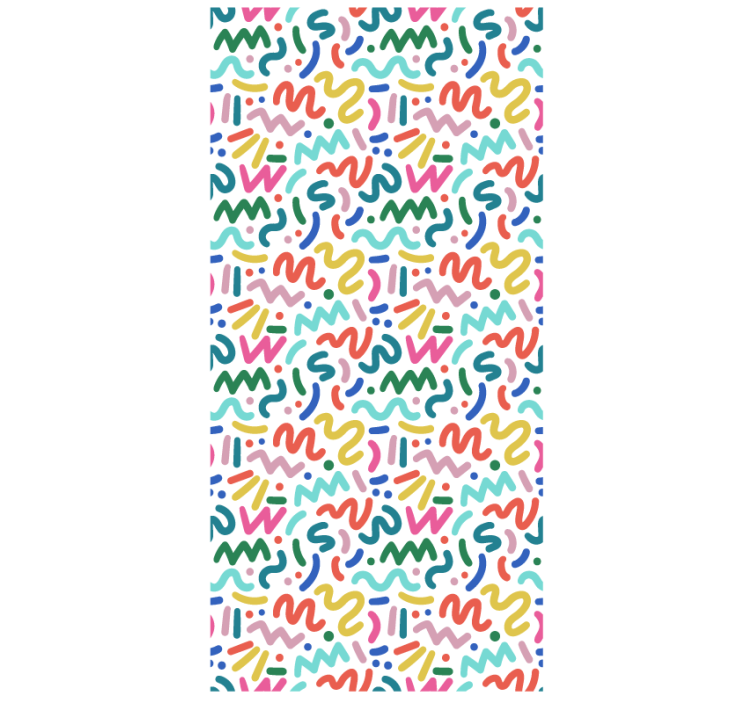 走廊墙纸抽象彩色形状 - TenStickers