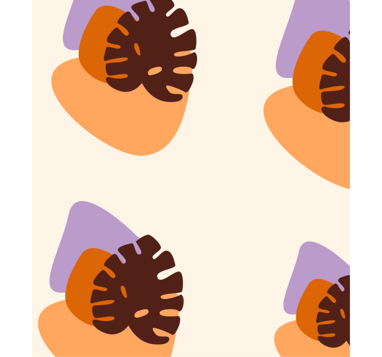 墙纸性能展现多彩叶片形状 - TenStickers