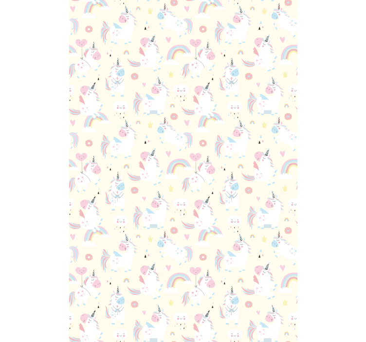孩子房间墙纸梦幻中的独角兽 - TenStickers