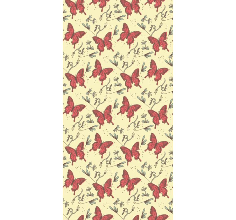 蝴蝶壁纸复古风格设计 - TenStickers