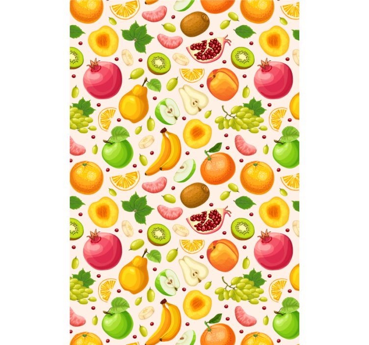 建筑墙纸色彩缤纷的水果拼盘 - TenStickers