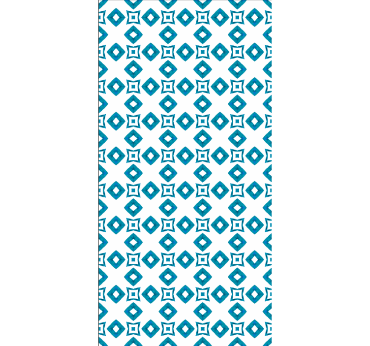 建筑墙纸几何蓝色图案 - TenStickers