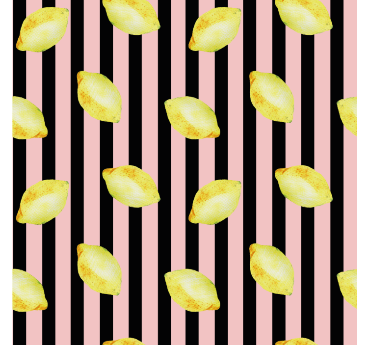 建筑墙纸生动柠檬图案 - TenStickers