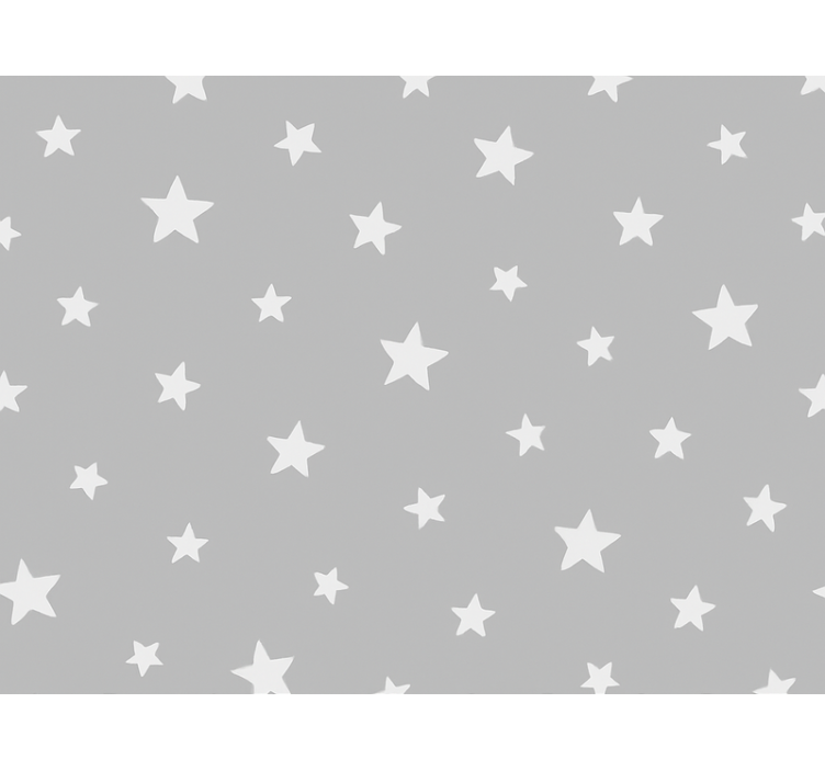 孩子房间墙纸灰色星星图案 - TenStickers