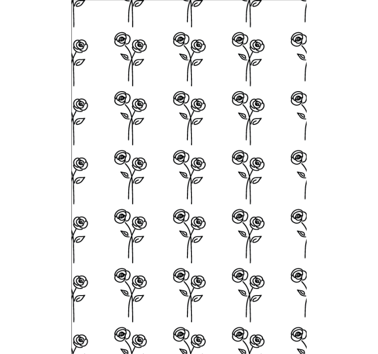 墙纸花卉简约玫瑰设计 - TenStickers