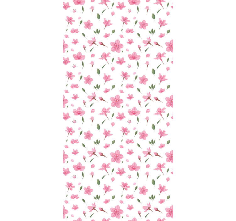 墙纸花卉水彩粉色花朵 - TenStickers