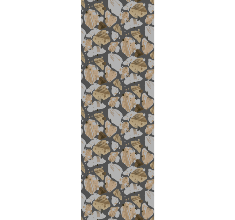 卧室壁纸展现水泥 terrazzo 图案 - TenStickers