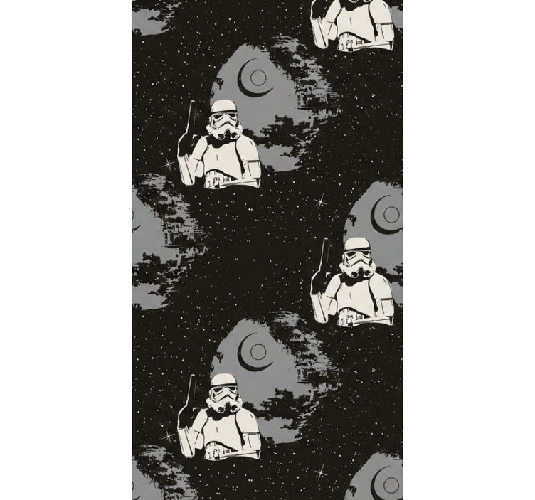 卧室壁纸典型的白色士兵图案 - TenStickers