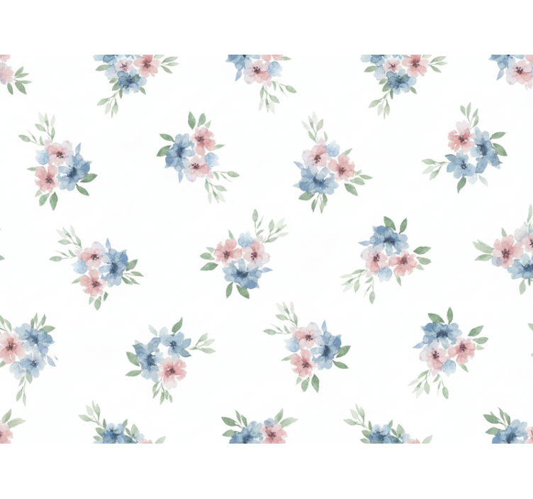 墙纸花卉小花水彩画 (b0d4973643) - TenStickers