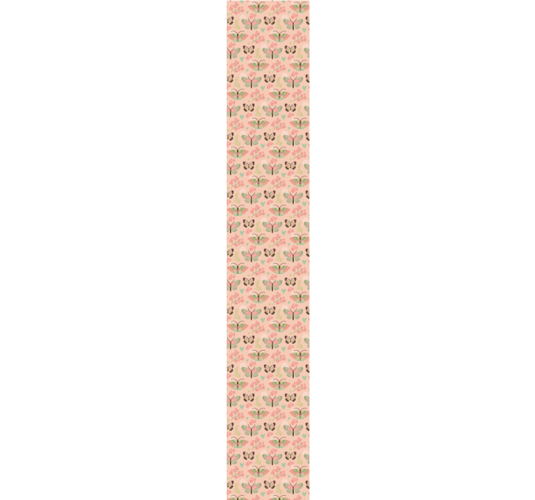 孩子房间墙纸粉色蝴蝶图案 - TenStickers