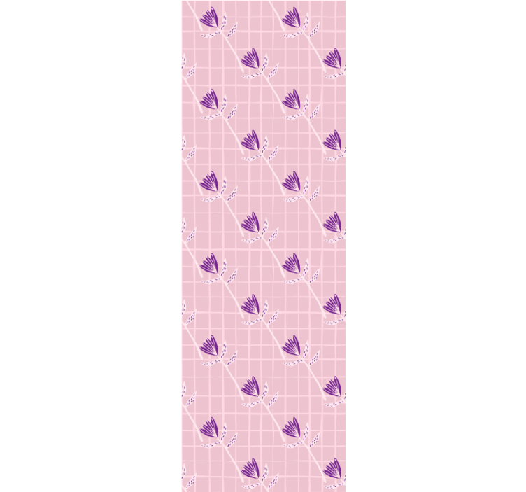 几何墙纸 几何花卉图案 - TenStickers