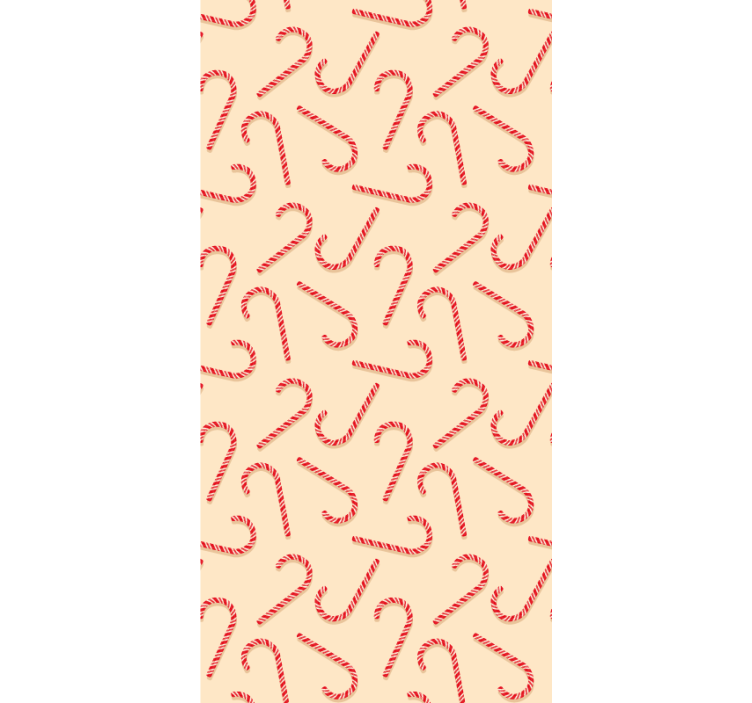 墙纸 圣诞 主题 糖果手杖漩涡 - TenStickers